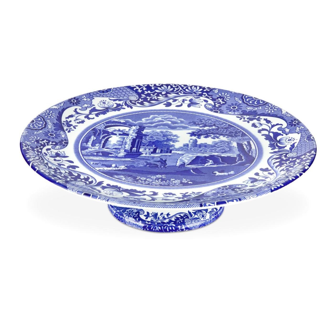 Amazon.com | Spode Blue Italian Collection Cake Stand | 10.5 Inch